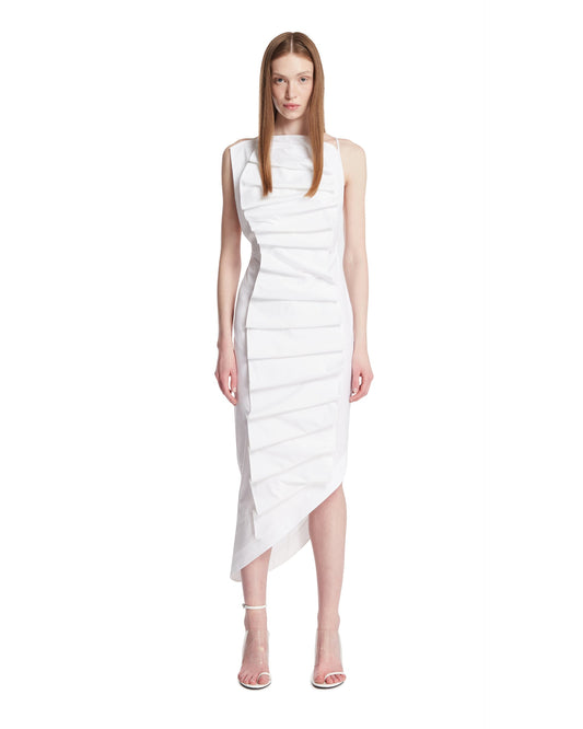 Abito Midi Asimmetrico Bianco