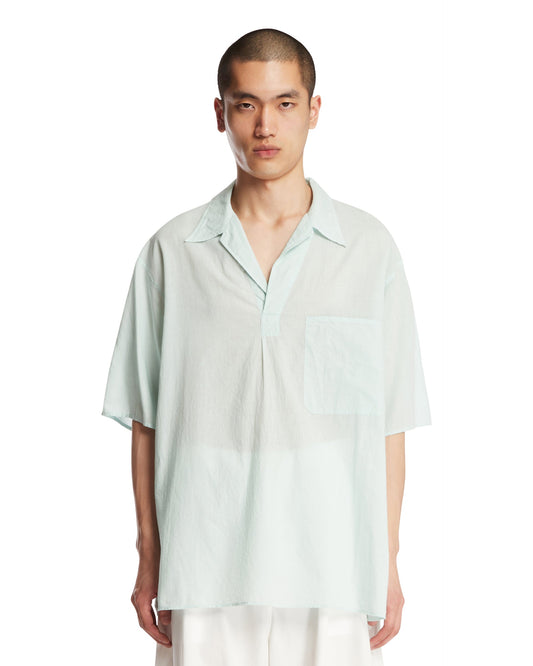 Camicia A Maniche Corte Verde
