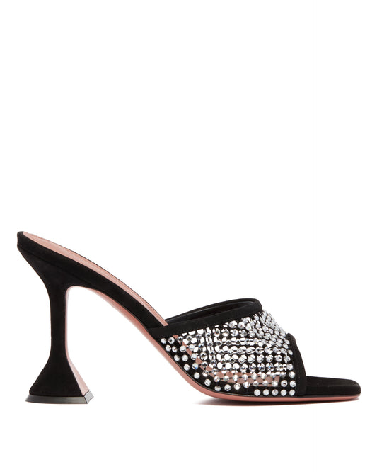 Mules Lupita Net Con Cristalli Nere
