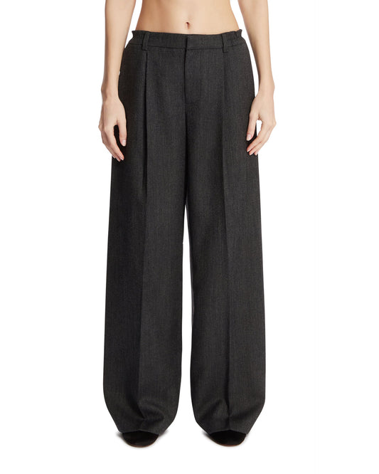 Pantaloni Sartoriali In Lana Grigi