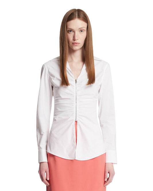 Camicia Drappeggiata Bianca