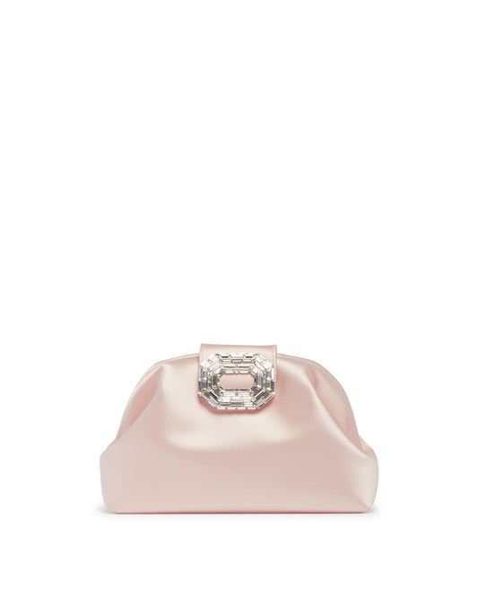 Camelia Clutch In Satin Beige