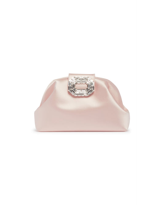 Camelia Clutch In Satin Beige