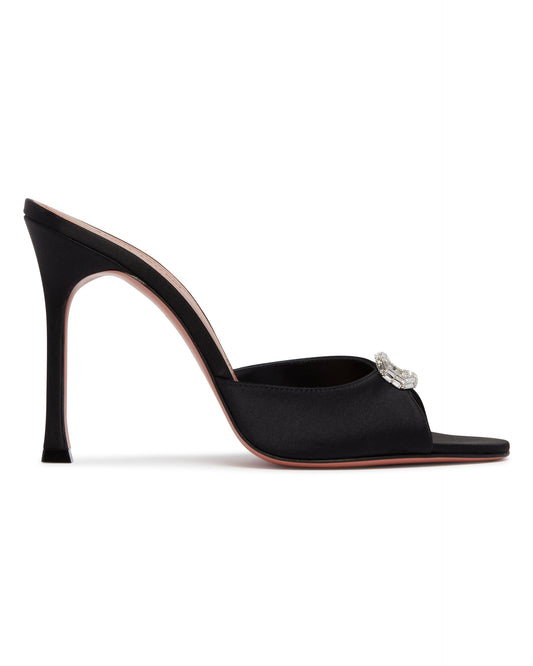 Mules Camelia In Raso Nere