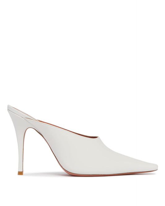 Mules Felicia In Pelle Bianche