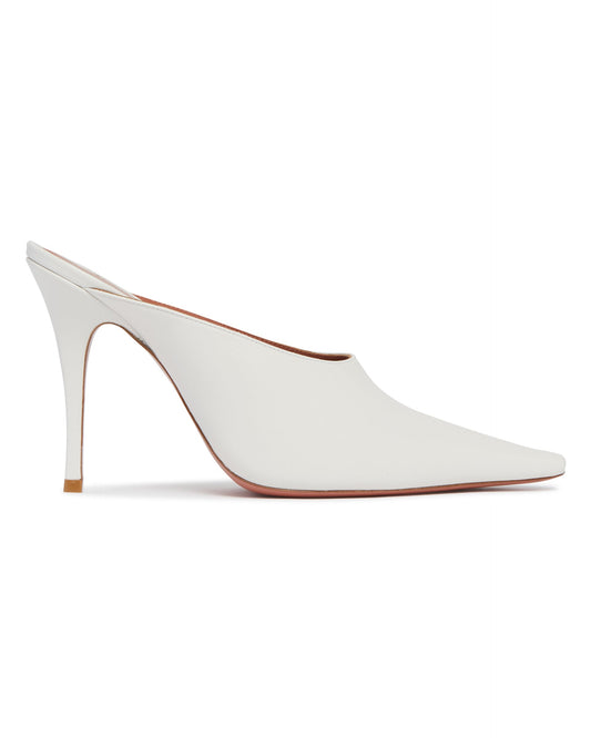 Mules Felicia In Pelle Bianche