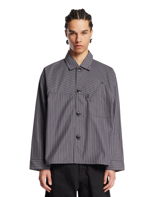 Camicia Retroreflective A Righe Grigia
