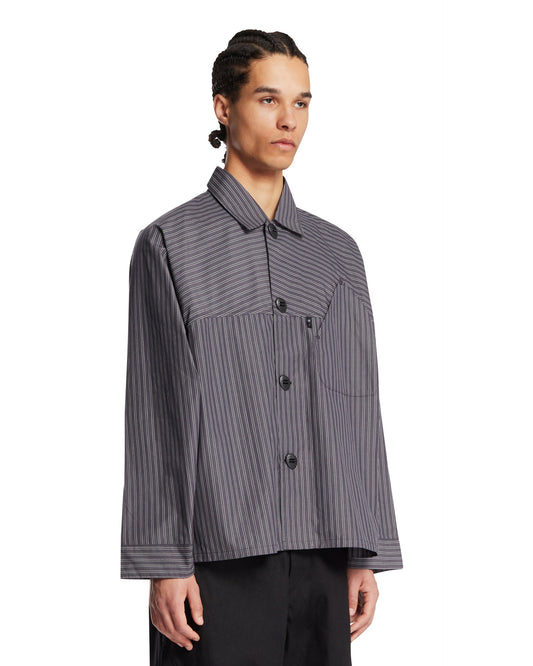 Camicia Retroreflective A Righe Grigia