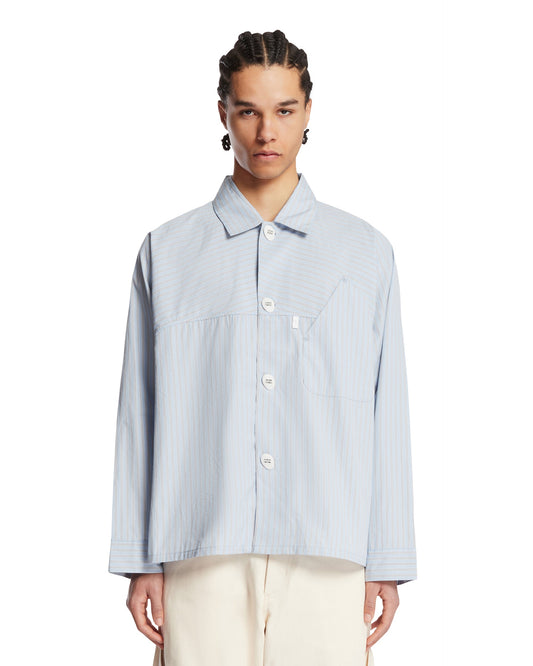 Camicia Retroreflective A Righe Azzurra
