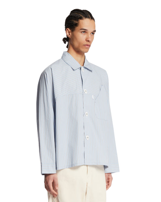 Camicia Retroreflective A Righe Azzurra