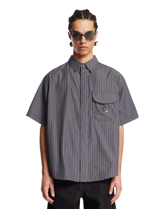 Camicia Camp A Righe Grigia