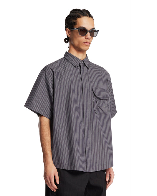Camicia Camp A Righe Grigia