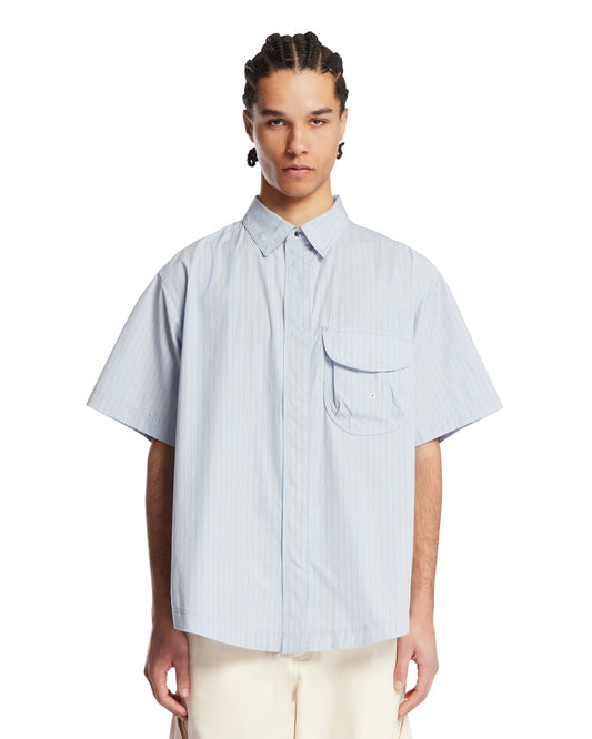 Camicia Camp A Righe Azzurra