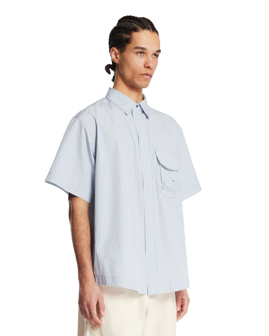 Camicia Camp A Righe Azzurra