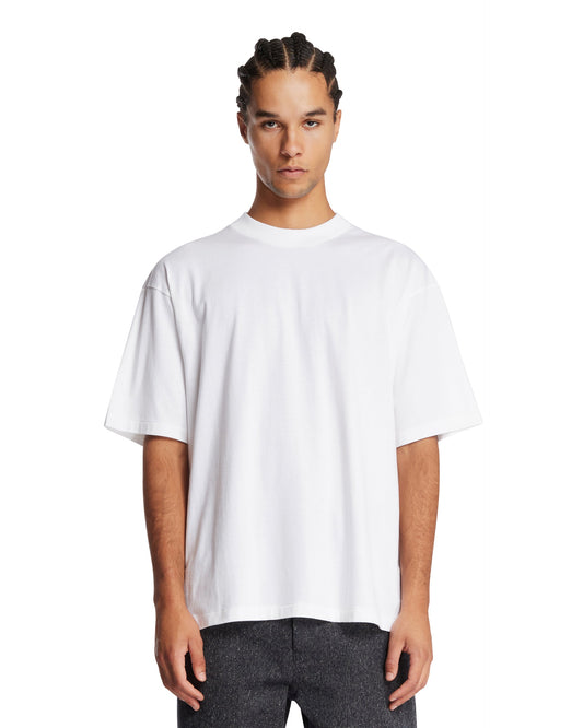 T-Shirt Girocollo In Cotone Bianca